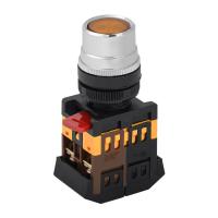 Кнопка без фикс. 22мм, NO+NC, жёлтый, ABLF-22