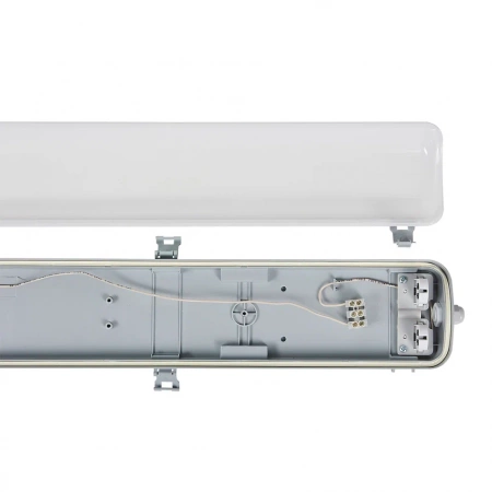 ULO-C41A T8x2/L128 IP65 WHITE Светильник линейный накладной. Без ламп. Цоколь G13, под лампы Т8. TM Uniel