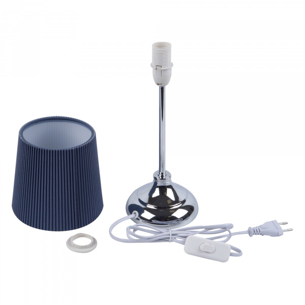 UML-B309 E14 CHROME/DARK BLUE Светильник настольный декоративный